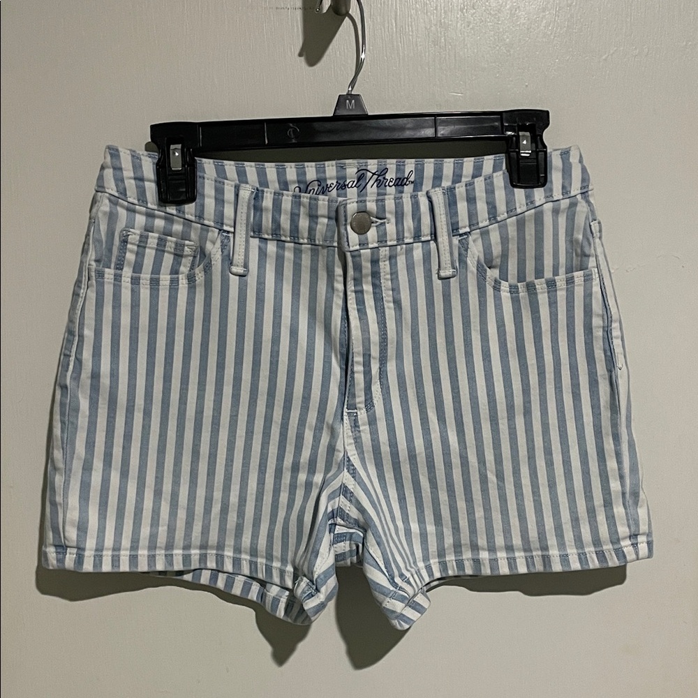 Universal Thread Striped Jean Shorts